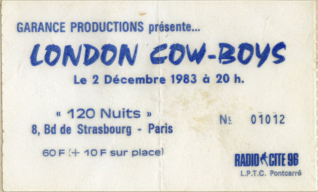 1983.12.02-London-Cowboys-Ticket01-Bruno-Cavedo-1024x619 London Cowboys (02/12/83)