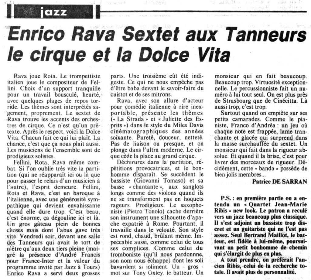 1983.12.19-NRCO.4ADPRE000390-1024x922 Jean-Marie Ribis, Enrico Rava (16/12/83)