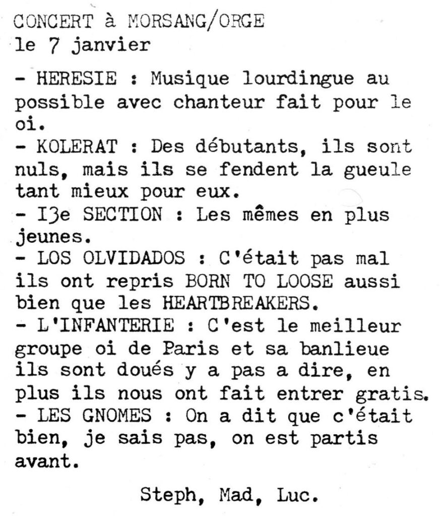 Presse-LeDemoniaque-n02-Mars1984-11B-889x1024 Hérésie, Kolerat, 13ème Section, Olvidados, L'Infanterie Sauvage, Gnomes (07/01/84)