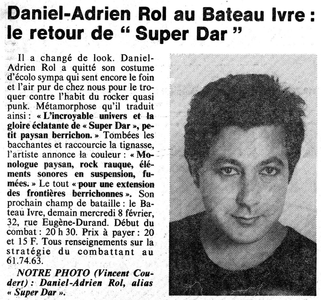1984.02.08-Presse-NR01-51-Z-2-1024x957 "Soirées cabaret" Daniel Adrien Rol (08/02/84)