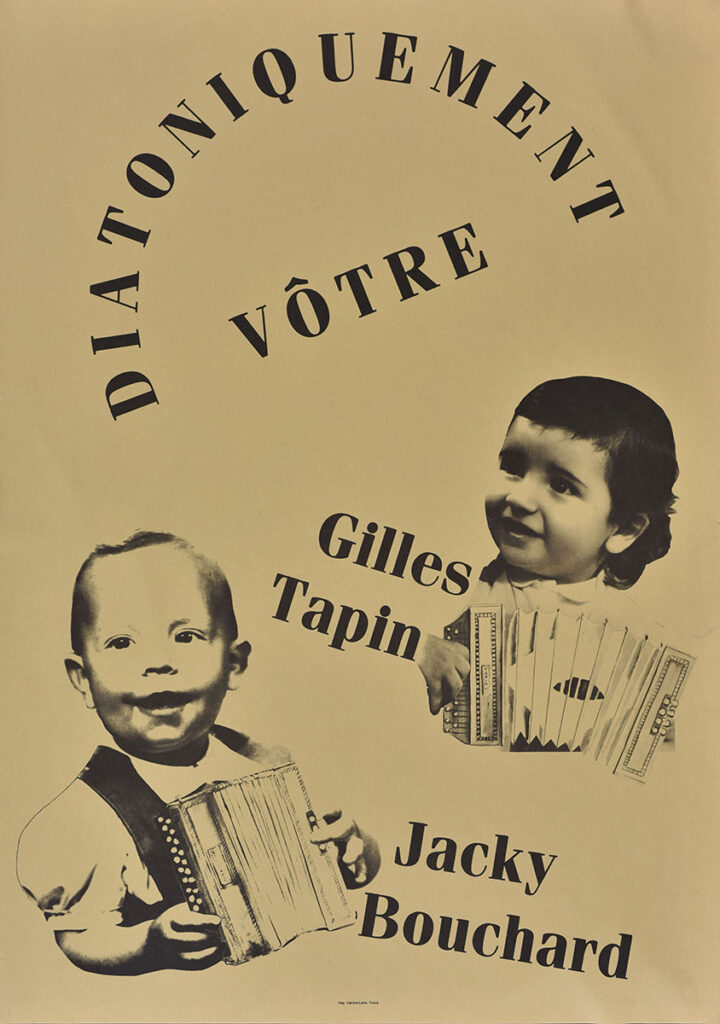 1984-Tapin-et-Bouchard-Affiche-45-64-imprimee-Gisele-720x1024 "Soirées cabaret" Jacky Bouchard et Nadine Cuesta (21/03/84)