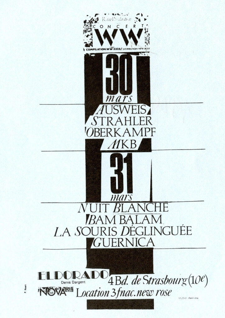 1984.03.30-Max-WellFL-723x1024 Nuit Blanche, Bam Balam, Guernica, La Souris Déglinguée (31/03/84)