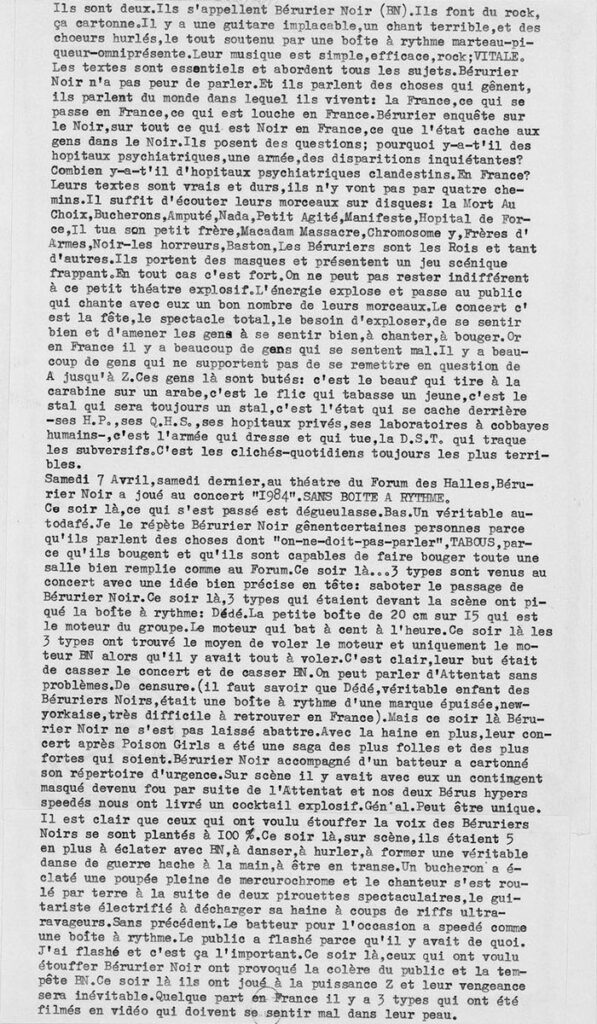 1984.04.07-Francois_GuillemotDO04-597x1024 "1984" Les Martyrs, Poison Girls, Bérurier Noir (07/04/84)