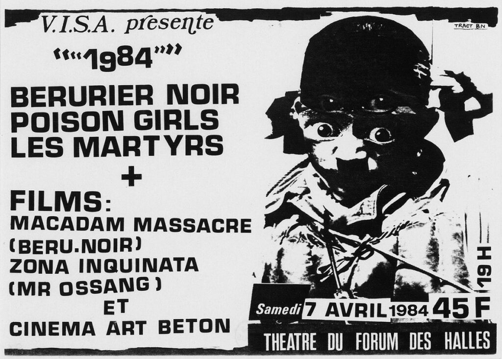 1984.04.07-Francois_GuillemotFL-1024x733 "1984" Les Martyrs, Poison Girls, Bérurier Noir (07/04/84)