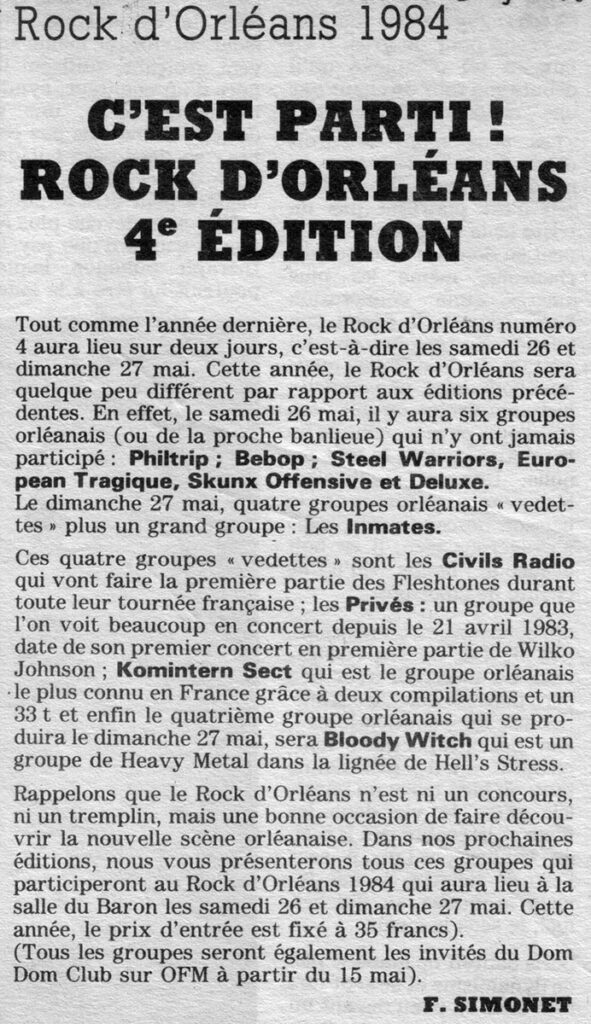 Presse-NouvellesDOrleans-n174-19Avr1984-01-591x1024 "Le rock d'Orléans" (26/05/84)