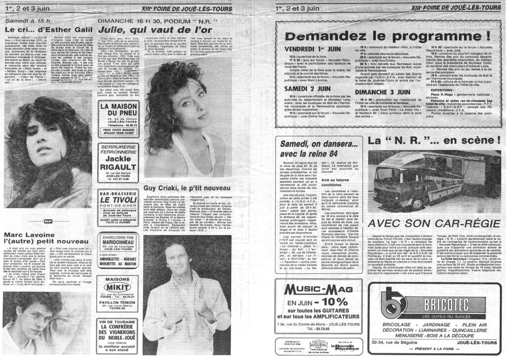 1984.06.01-NRCO.0ADPRE000651-1024x727 "Foire de Joué-lès-Tours" Marc Lavoine (01/06/84)