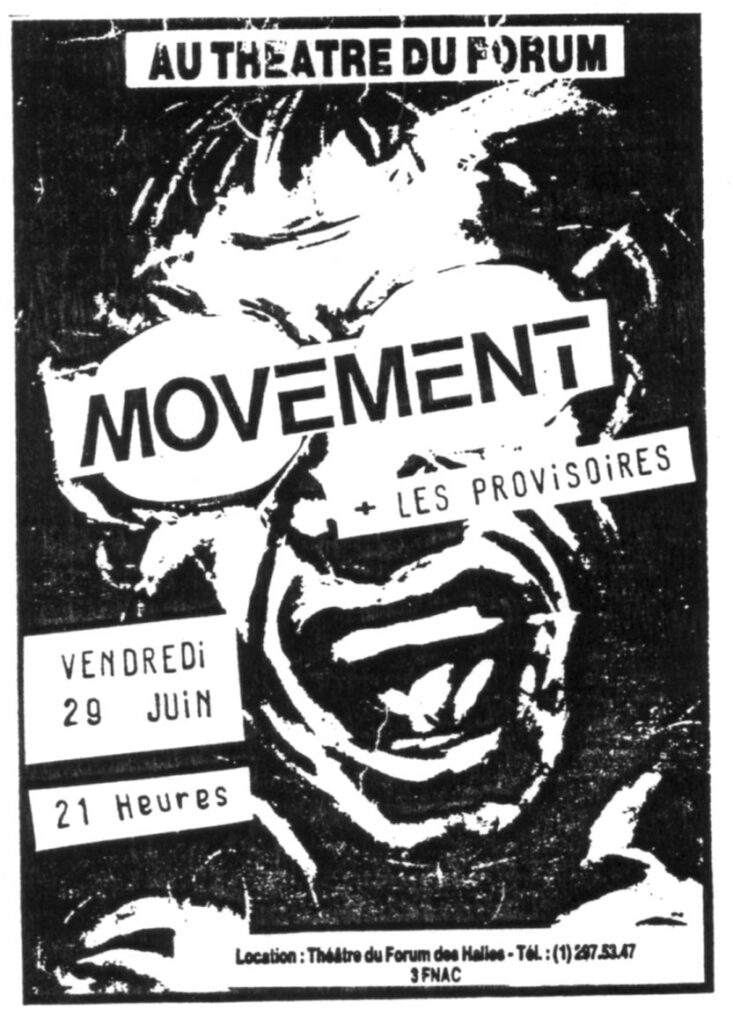 1984.06.29-Flyer01-Max-Well-733x1024 Movement, les Provisoires (29/06/84)