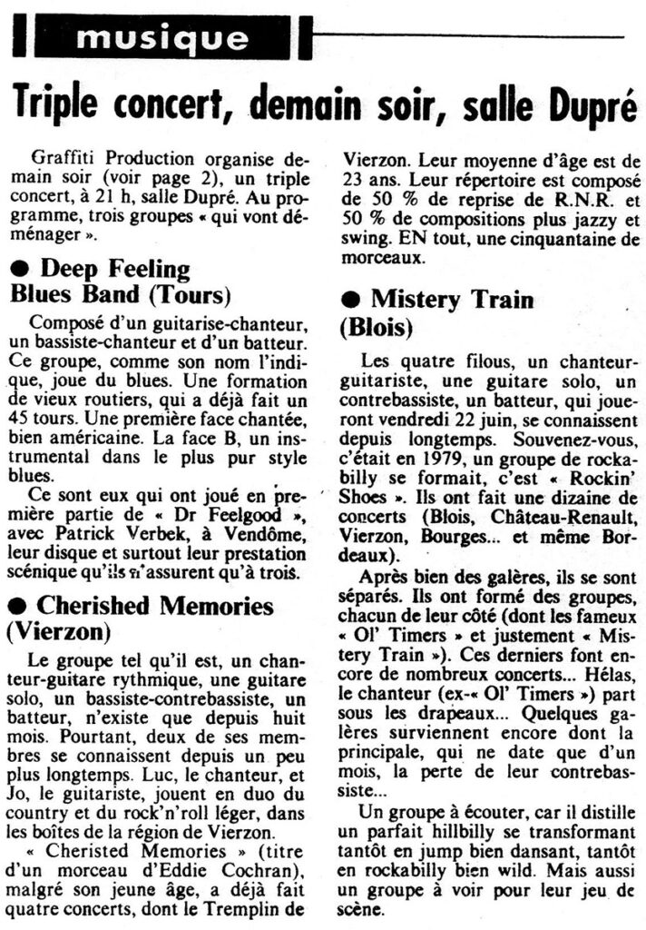 Dossier-de-presse-GraffitiPhilippe-Cosson006-712x1024 Mistery Train, Cheriched Memories, Deep Feeling Blues Band (22/06/84)