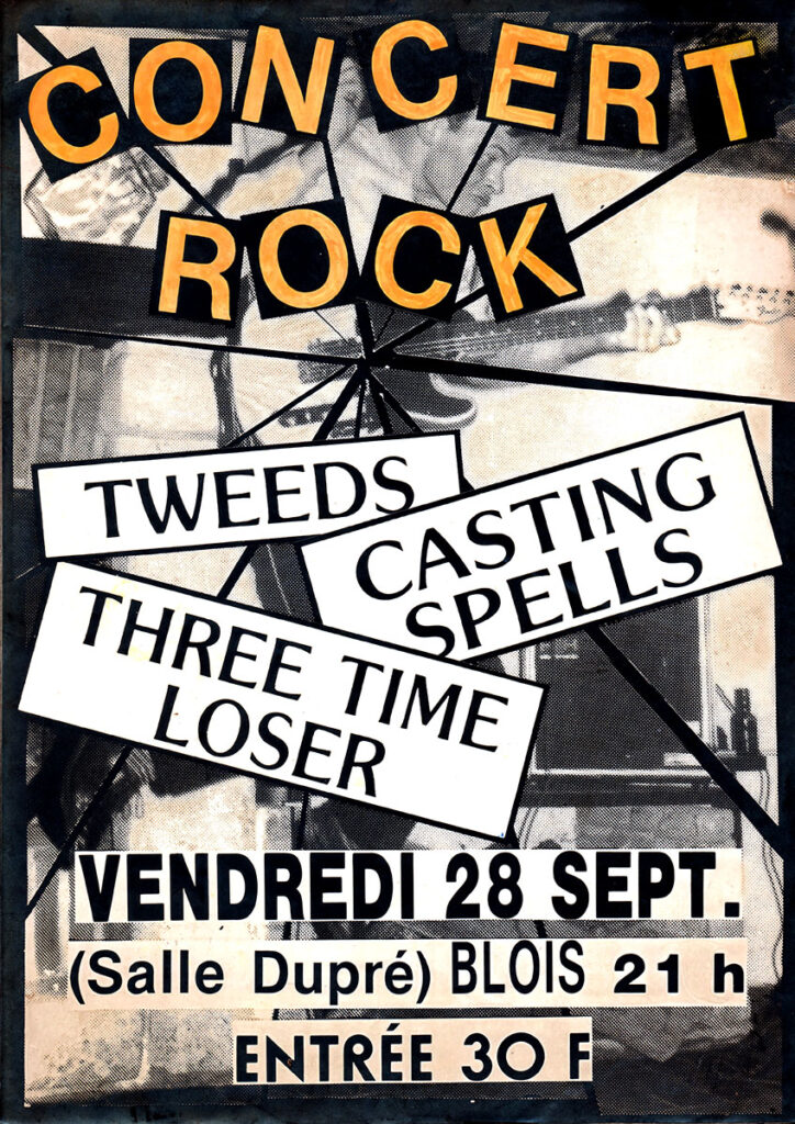 1984.09.28-Affiche01-A3-photocopiee-Copie-724x1024 Tweed, Casting Spells, Three Time Loser (28/09/84)