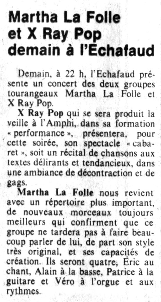 1984.10.05-NRCO.4ADPRE000761-547x1024 Martha la Folle, X Ray Pop (06/10/84)