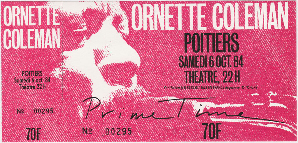 1984.10.06-Ticket01-Oreille-est-Hardie-1024x493 Ornette Coleman (06/10/84)