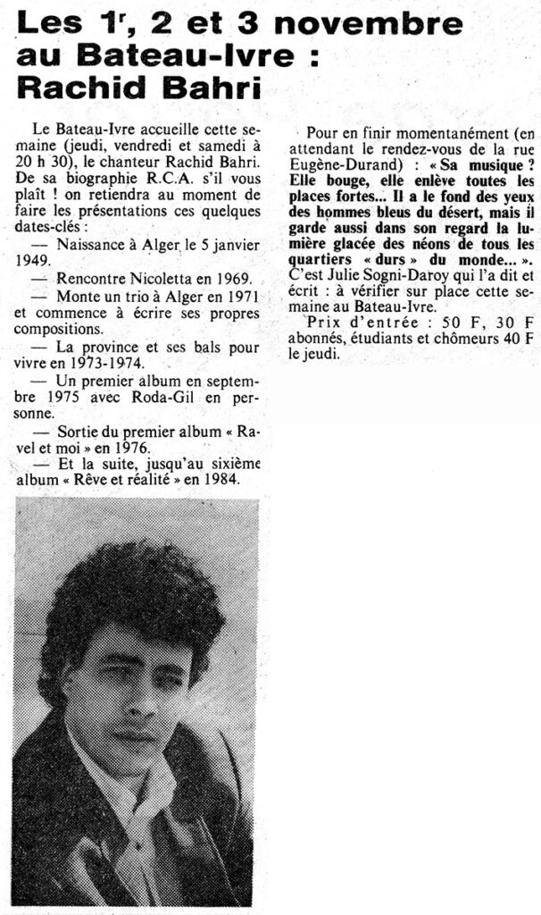 1984.10.30-Presse-NR01-51-Z-3-Bahri-606x1024 Rachid Bahri (01 et 02/11/84)