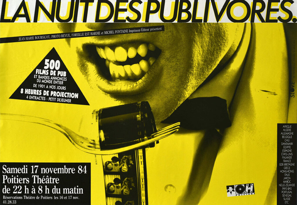 1984.11.17-Affiche01-345-50-imprimee-Oreille-est-Hardie-Copie-1024x707 "La nuit des publivores" (17/11/84)