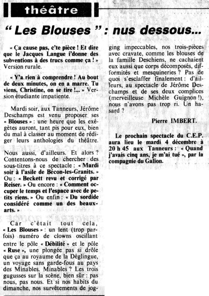 1984.11.22-NRCO.4ADPRE000853-725x1024 "Les Blouses" (20/11/84)