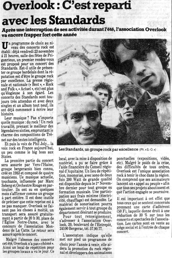 1984.11.22-Sud-Ouest01-Rock-Around-The-Clautre-682x1024 Vers-l'Haine, Standards (23/11/84)