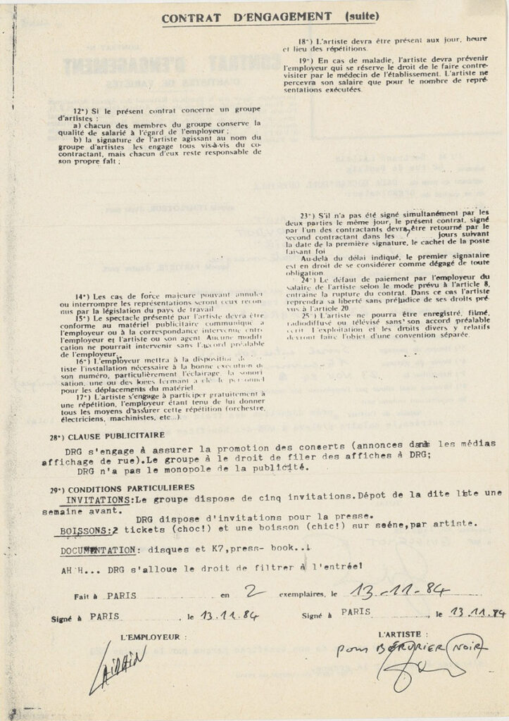 1984.11.23-Francois_GuillemotDO01v-723x1024 "Dada Rock'n'Roll Guerilla" Ludwig Von 88, Bérurier Noir (23/11/84)