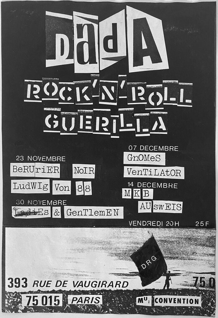 1984.11.23-MaquetteFRC-Morty-MixFL-704x1024 "Dada Rock'n'Roll Guerilla" Gnomes, Ventilator (07/12/84)