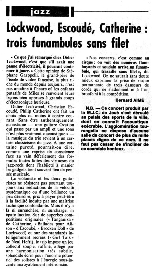 1984.11.23-NRCO.4ADPRE000855-578x1024 Philip Catherine, Christian Escoudé, Didier Lockwood (21/11/84)