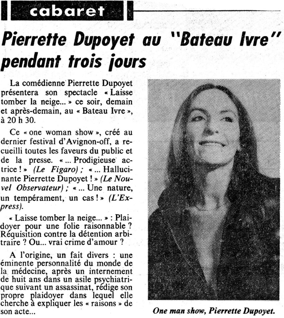 1984.12.06-Presse-NR01-51-Z-3-914x1024 Pierette Dupoyet "Laisse tomber la neige" (06 au 08/12/84)