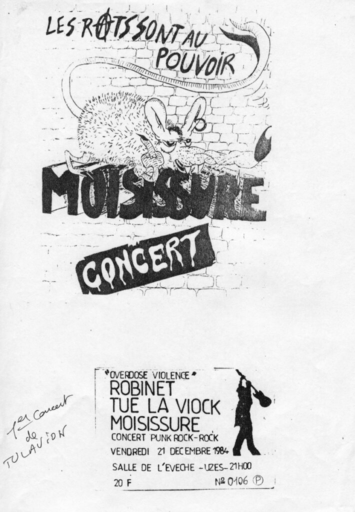 1984.12.21-TULAVIOK-premier-concert_-710x1024 "Les rats sont au pouvoir" Robinet, Tue la Viok, Moisissure (21/12/84)