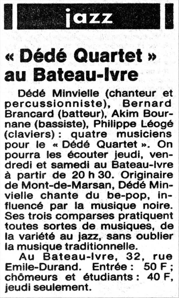 1985.02.28-Presse-NR01-51-Z-3-615x1024 Dédé Quartet (28/02 au 02/03/85)