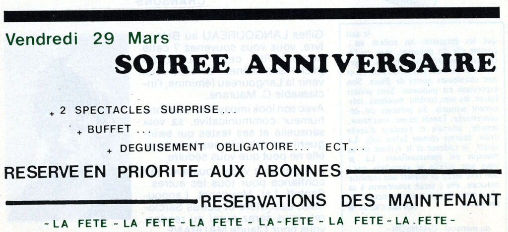 1985.01-Prog-Bateau-Ivre-51-Z-110b-1024x469 "Soirée anniversaire" Vincent B "Last Lunch" (29/03/85)