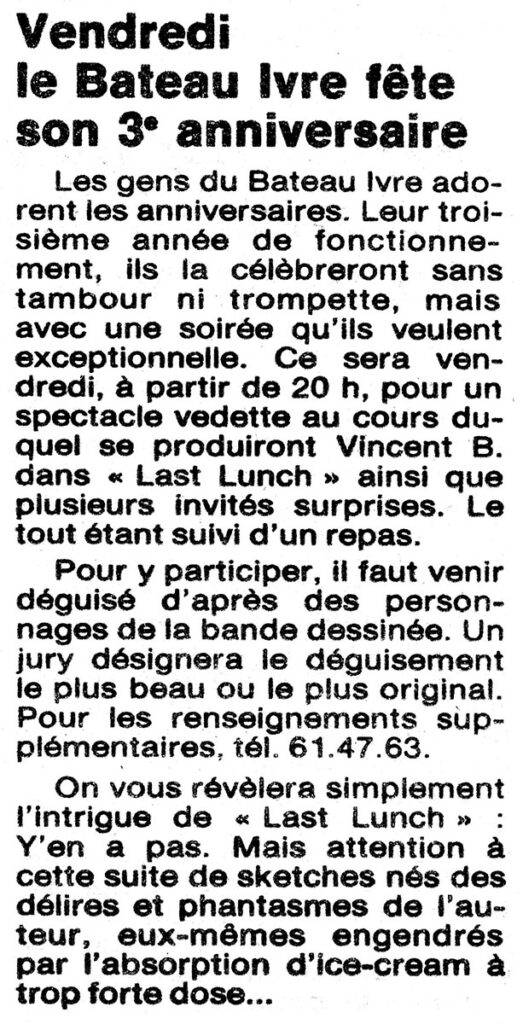 1985.03.29-Presse-NR01-51-Z-3-523x1024 "Soirée anniversaire" Vincent B "Last Lunch" (29/03/85)