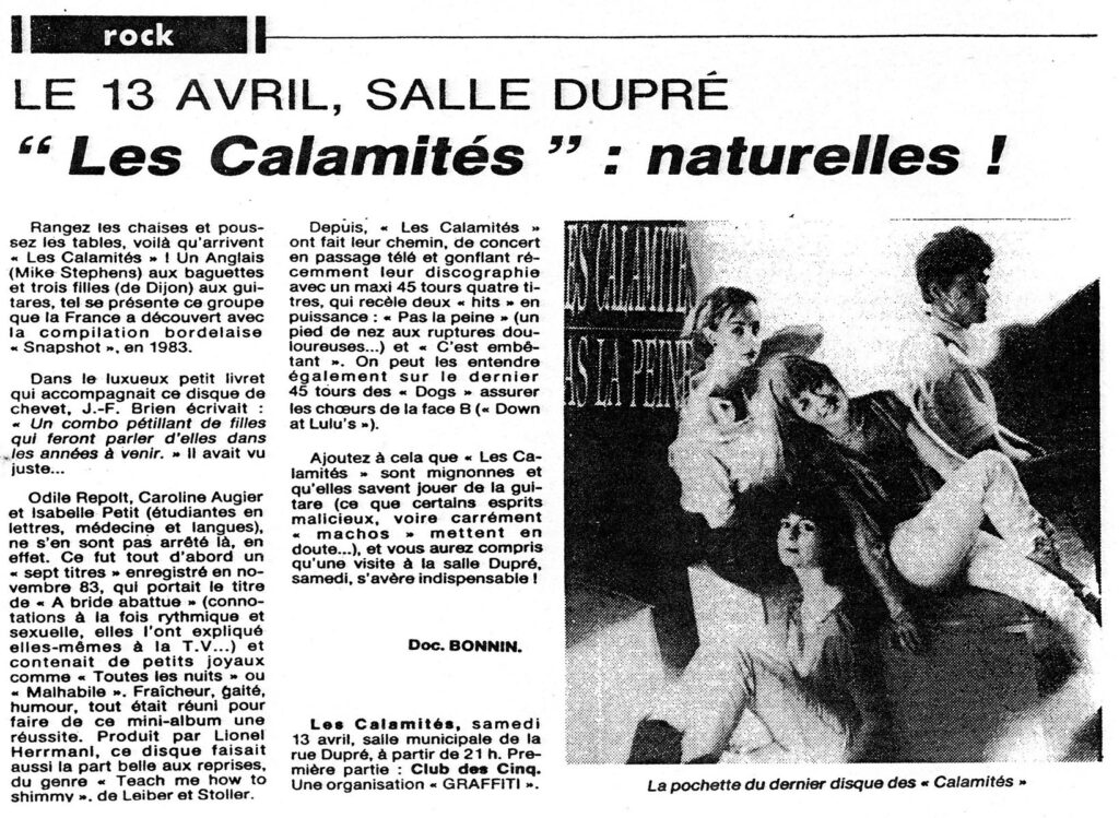 Dossier-de-presse-GraffitiPhilippe-Cosson012-1024x749 Les Calamités, Club des Cinq (13/04/85)