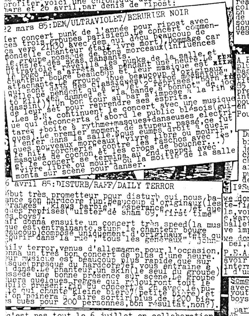 Presse-DeadfuckCommando-nX-Septembre1985-16-807x1024 Raff, Disturb, Daily Terror (26/04/85)