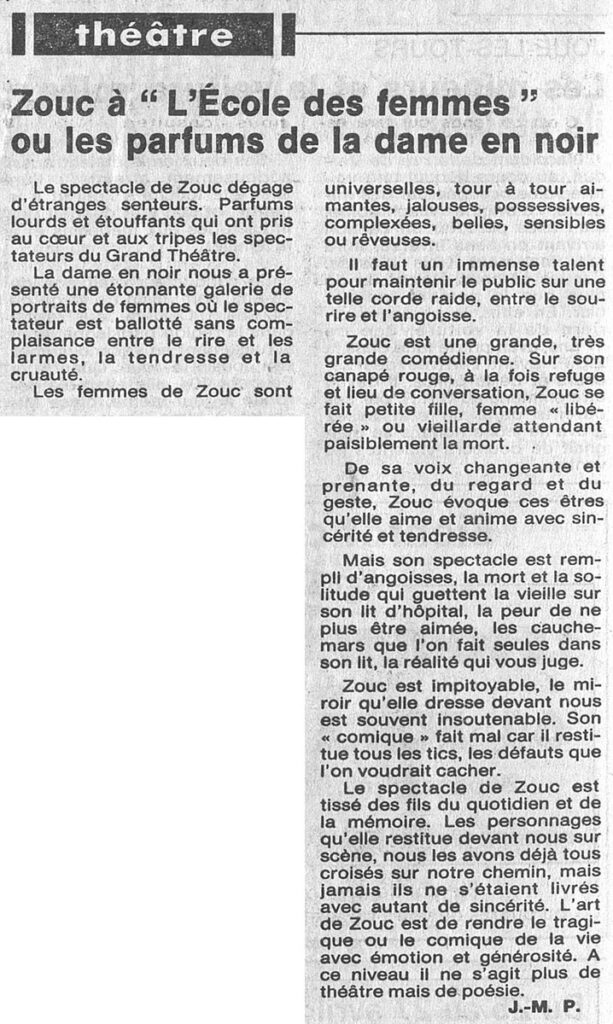1985.04.25-NRCO.4ADPREa-613x1024 Zouc "Zouc à l’école des femmes" (23 au 25/04/85)