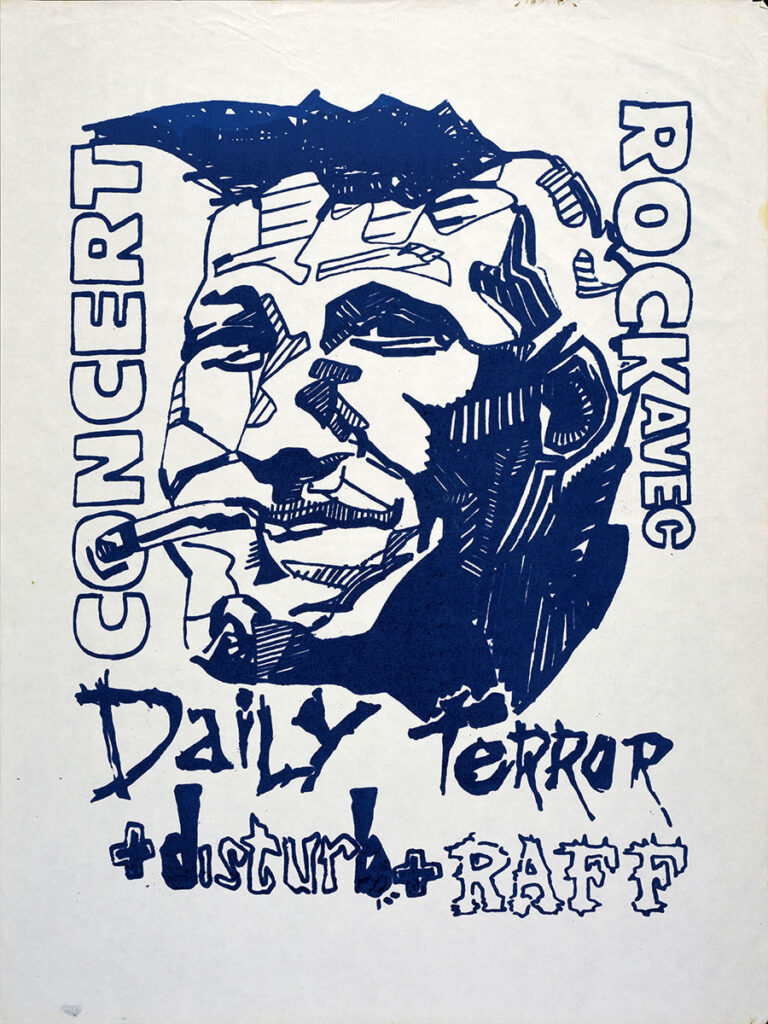 1985.04.26-Affiche01-60-80-serigraphiee-Copie-768x1024 Raff, Disturb, Daily Terror (26/04/85)