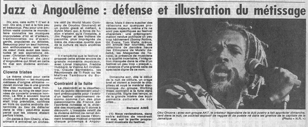 1985.05.29-NRCO.BADPREa-1024x422 "Festival de jazz d’Angoulême" (20 au 26/05/85)