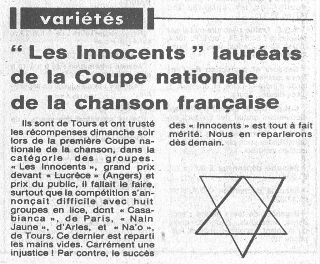 1985.06.12-NRCO.5ADPREA-1024x846 "Coupe nationale de la chanson française amateurs" (09/06/85)