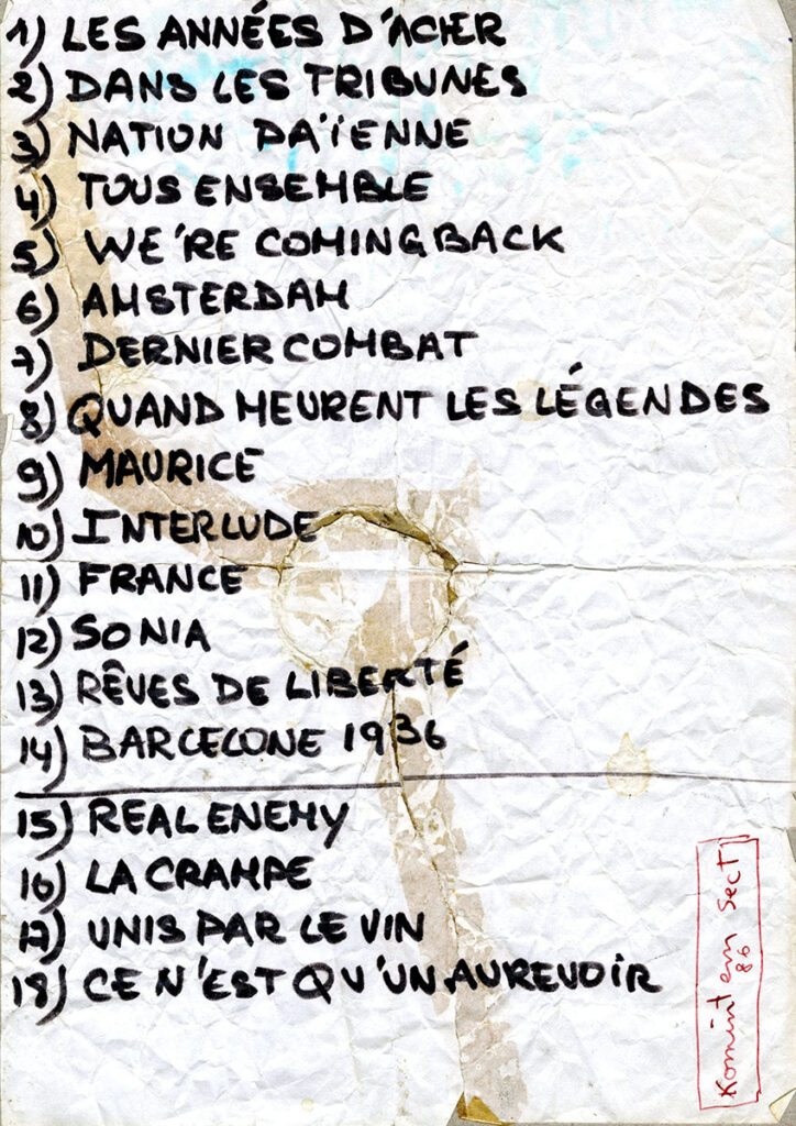 1985.06.16-Komintern-Sect-Set-list-MiloufDO-724x1024 "Rockin' Orléans" (16/06/85)