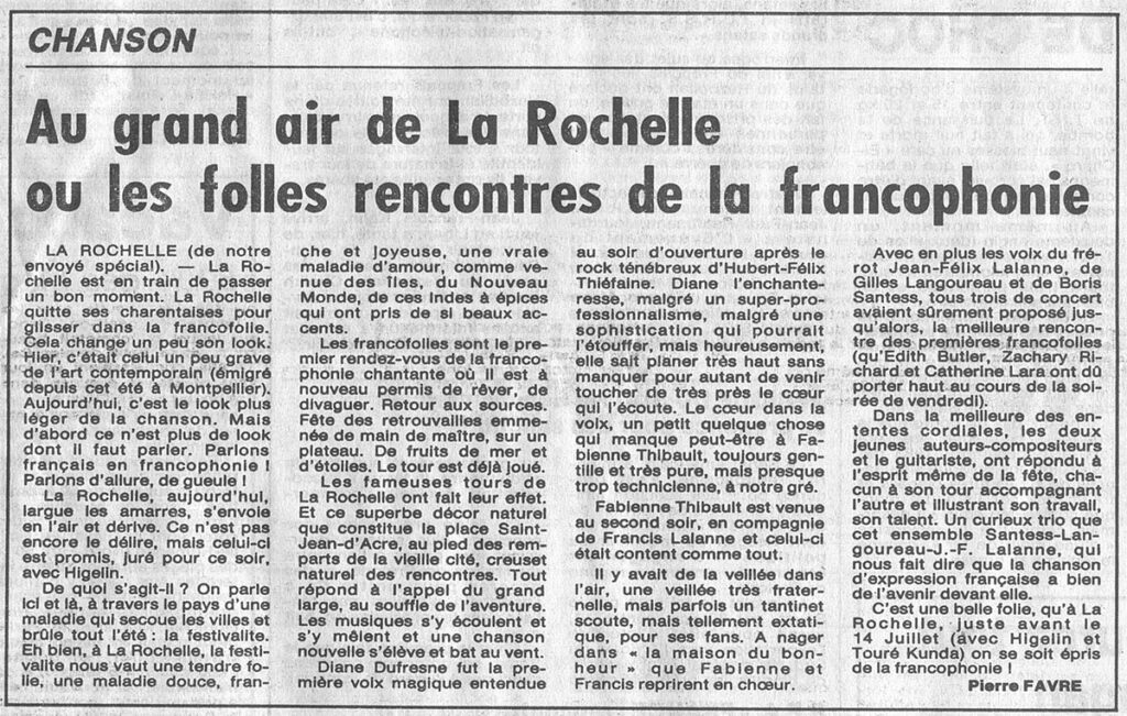 1985.07.13-NRCO.CADPREb-1024x651 "Francofolies" (12 au 14/07/85)