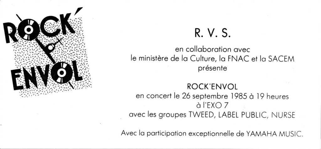 1985.09.26-TweedTI-1024x476 "Rock envol" Tweed, Label Public, Nurse (26/09/87)