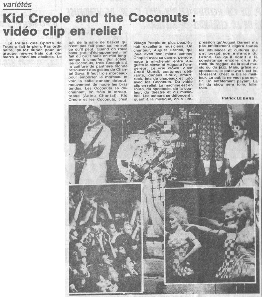 1985.10.01-NRCO.6ADPREb-903x1024 Kid Creole and the Coconuts, August Darnell (27/09/85)