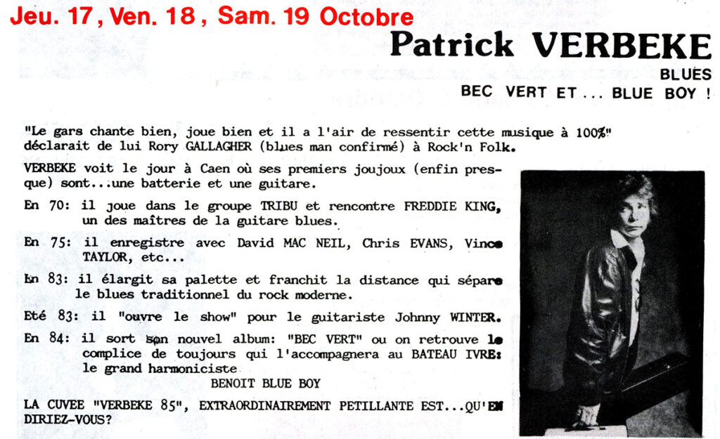 1985.09-Prog-Bateau-Ivre-51-Z-104b-1024x625 Patrick Verbeke et Benoît Blue Boy (17 au 19/10/85)