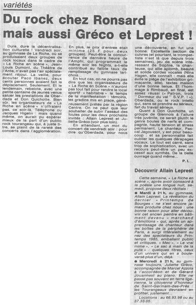 1985.10.14-NRCO.4ADPRE-660x1024 "La Riche en scène" Juliette Gréco (16/10/85)