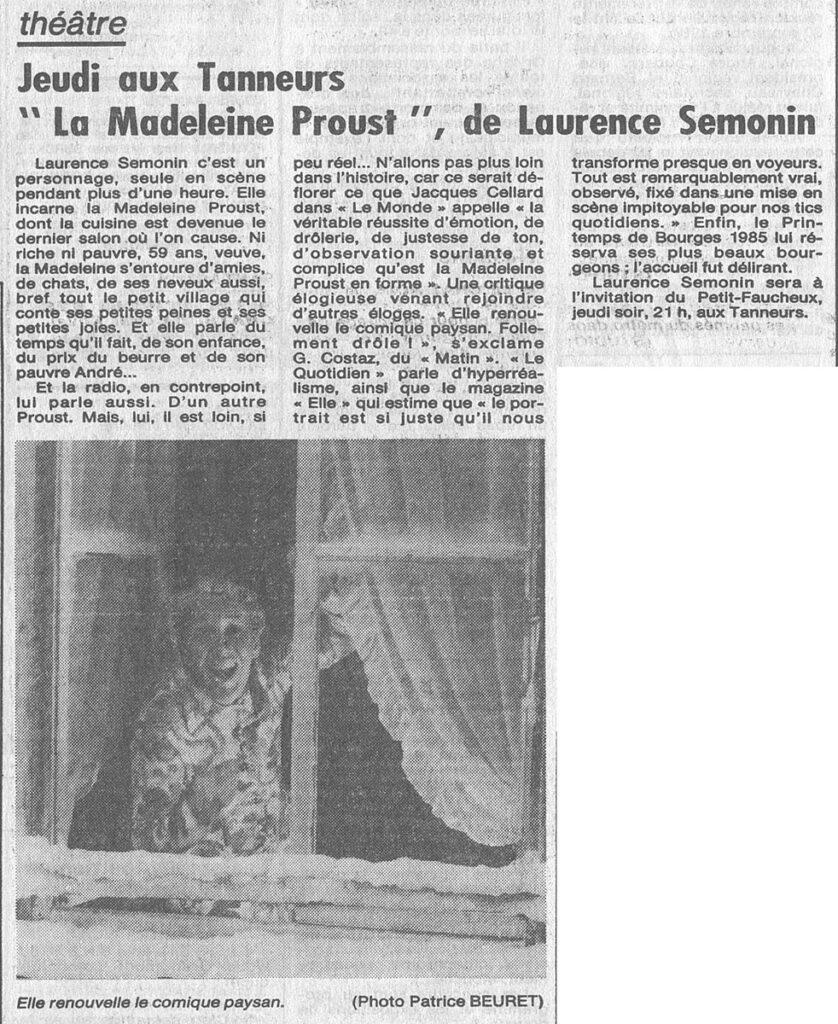 1985.10.16-NRCO.5ADPREc-838x1024 "La Madeleine Proust" (17/10/85)