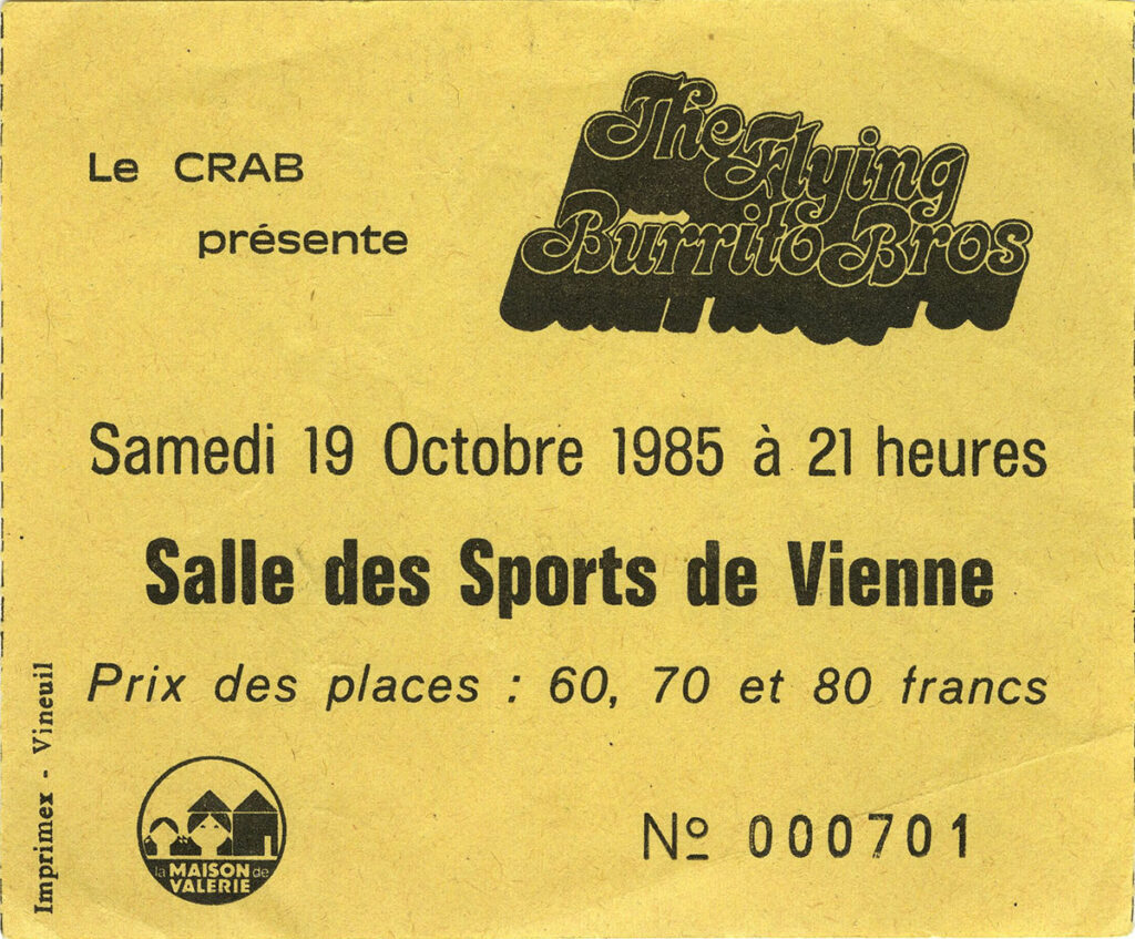 1985.10.19-Flying-Burrito-Bros-Bruno-BoussardTI-1024x847 Three Time Loser, Flying Burrito Brothers (19/10/85)