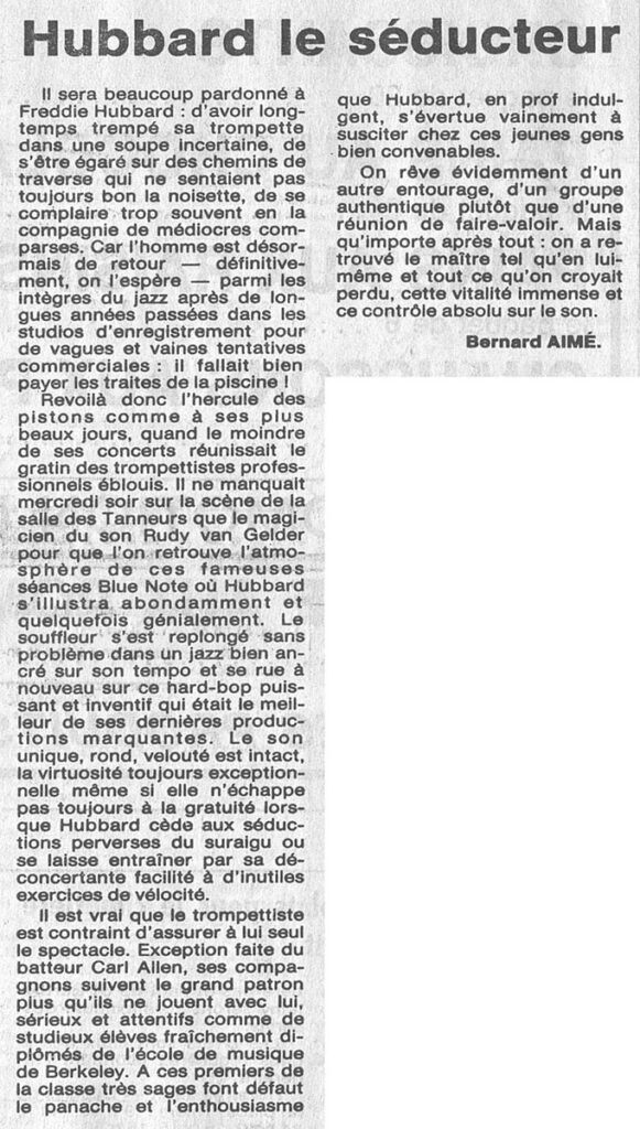 1985.10.25-NRCO.4ADPREb-581x1024 Freddie Hubbard (23/10/85)