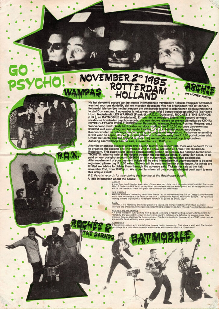 1985.11.02-Flyer01v-727x1024 "2nd international festival of Psychobillies" (02/11/85)