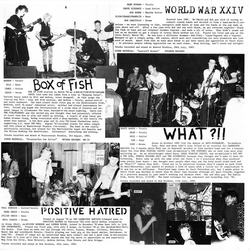 1986.01-Flowers-LP-RipostDI04-1024x1024 "Flowers from the dustbin - An Australia Sydney compilation volume 1"