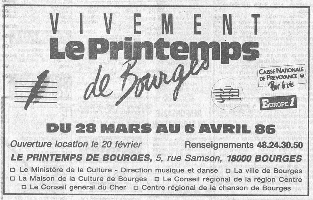 1986.02.19-NRCO.EADPREc-1024x655 "Printemps de Bourges" (28/03/86 au 06/04/86)