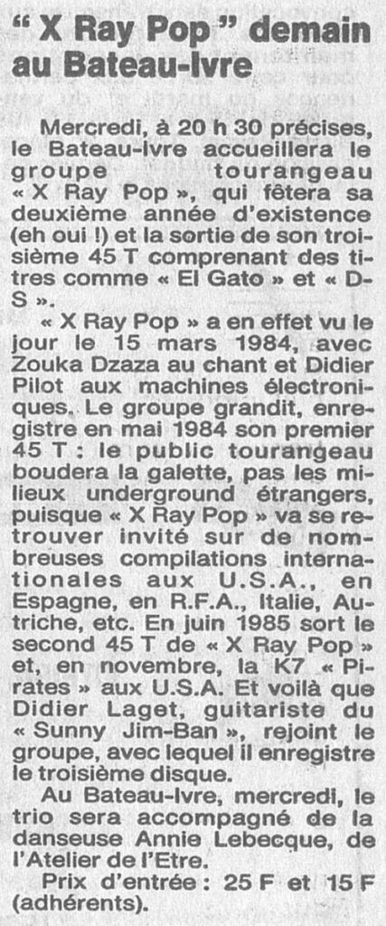 1986.03.18-NRCO.5ADPREe-427x1024 "Les mercredis coups de pouce" X Ray Pop (19/03/86)