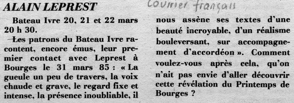 1986.03.20-Presse-Courrier-francais01-51-Z-3-Leprest-1024x360 Allain Leprest (20 au 22/03/86)