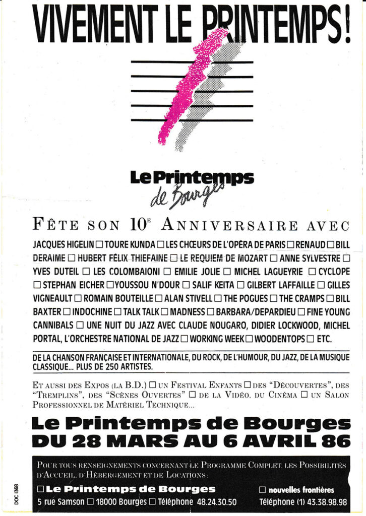 1986.03.28-Flyer01v-Psykout-726x1024 "Printemps de Bourges" (02/04/86)