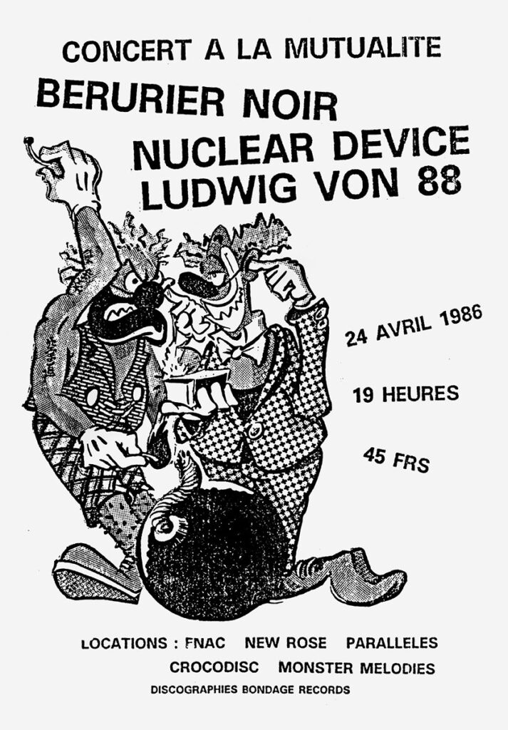 1986.04.24-Nuclear-Device-Flyer01ND-713x1024 Ludwig Von 88, Nuclear Device, Bérurier Noir (24/04/86)