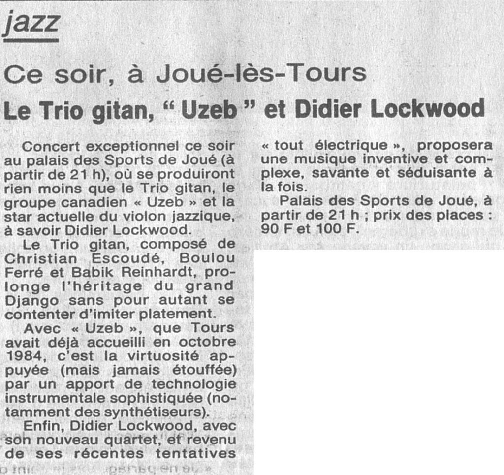 1986.05.09-NRCO.7ADPREb-1024x965 Trio Gitan, Uzeb, Didier Lockwood (09/05/86)
